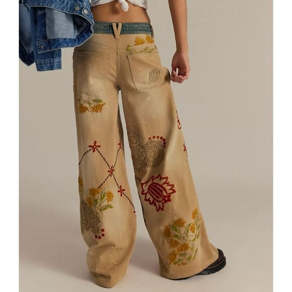 Free People We the Free falling love wide-leg jeans Size 25 New with tags - Picture 3 of 13